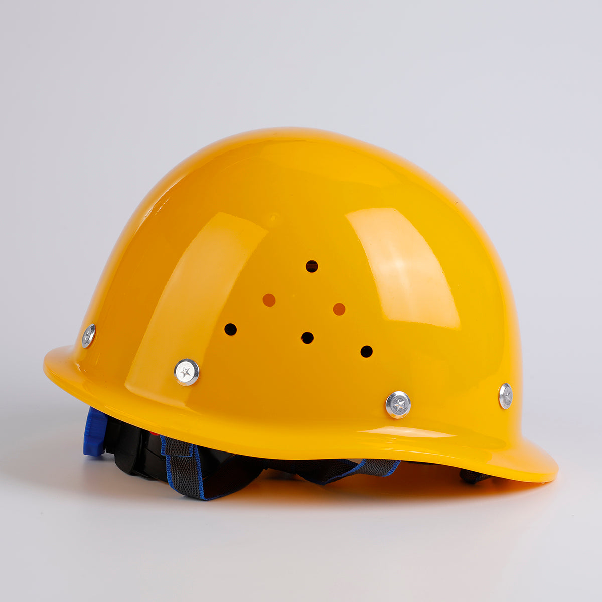 Dome-Type Steel-Riveted Safety Helmet